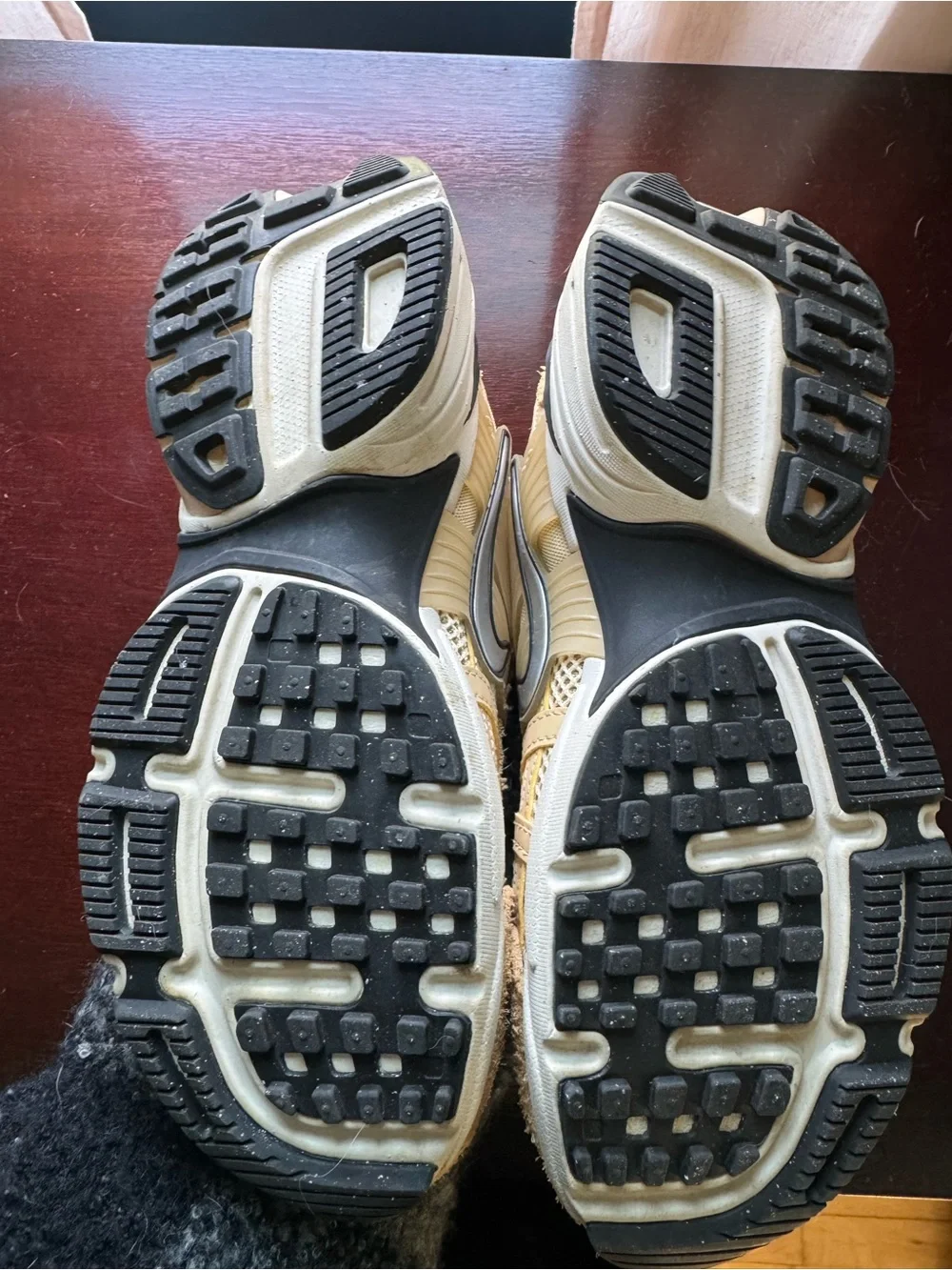 Nike women’s V2K sneakers like new sesame and black.